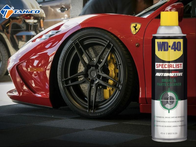 Vệ sinh phanh thắng đĩa WD40 Brake Parts Cleaner