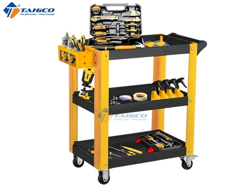 Xe đẩy 3 tầng Erito AB6102 | Có tấm đột lỗ