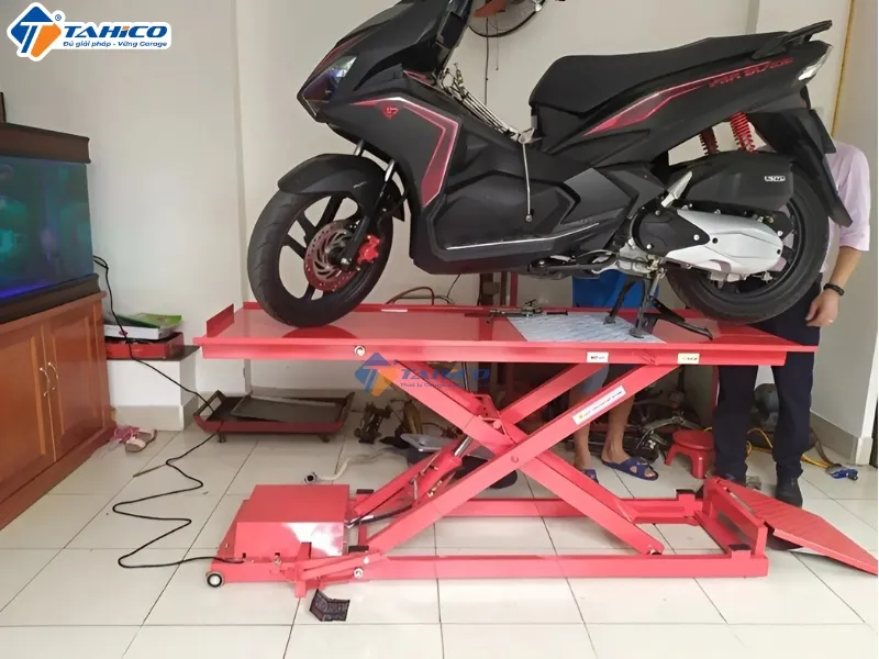 Bàn nâng sửa xe máy SHARK | Lắp Âm hoặc Lắp Nổi