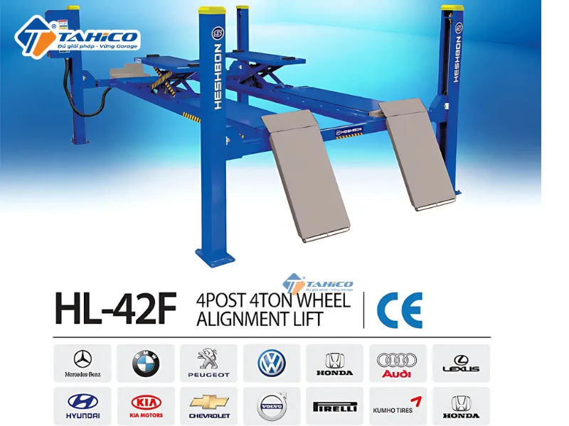 Cầu nâng 4 trụ Heshbon HL-42F 4 tấn