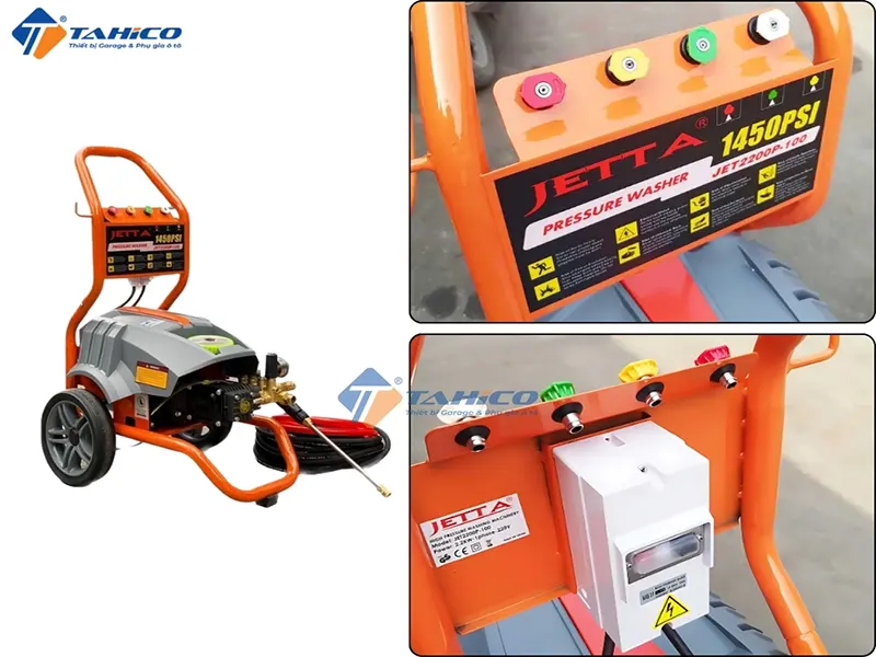 Máy rửa xe Jetta Jet 2200P-100 2.2 kw 1450 PSI 220V