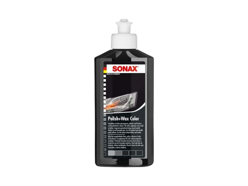 Kem đánh bóng sơn xe Sonax Polish+Wax Color | Màu đen