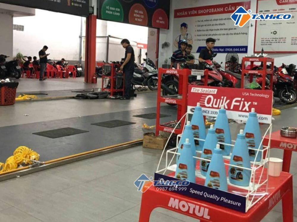 Keo tự vá lốp chống đinh Quik Fix Tire Sealant USA