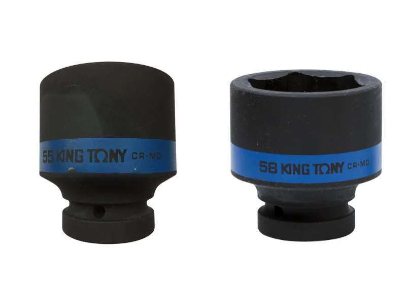Hình ảnh sản phẩm Khẩu tuýp 1 inch Kingtony 6 cạnh, Đen, Dài 83mm | 55mm 58mm