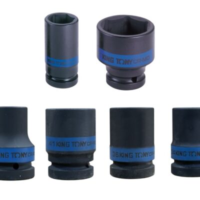 Khẩu tuýp 1inch Kingtony 6 cạnh, Đen, Dài 80mm