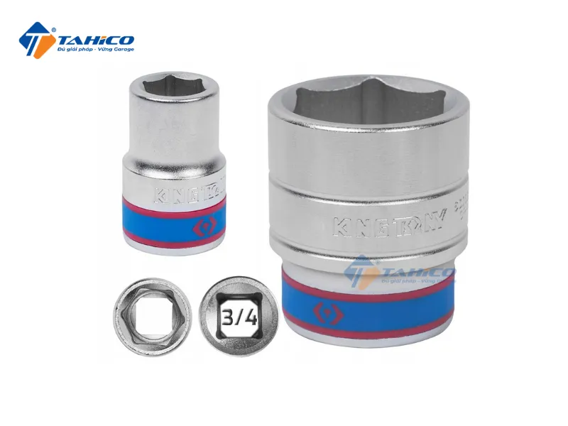 Khẩu tuýp 3/4" Kingtony 633534M - 34mm, 6 cạnh, Trắng, Dài 57mm