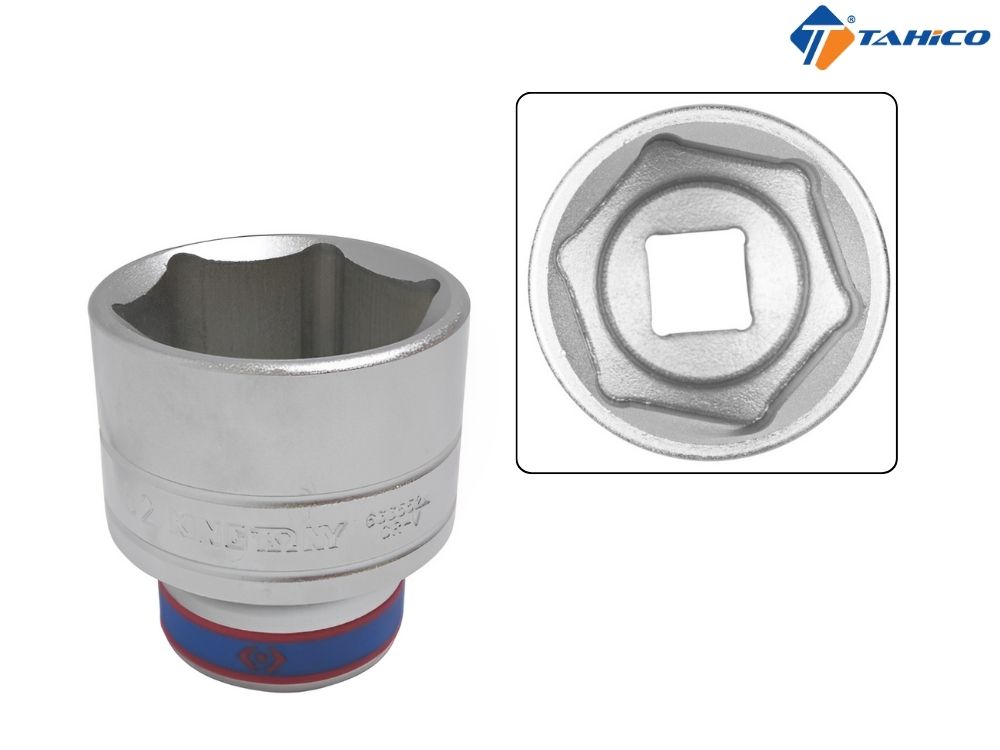 Khẩu tuýp 3/4″ Kingtony 633552M – 52mm, 6 cạnh, Trắng, Dài 73mm