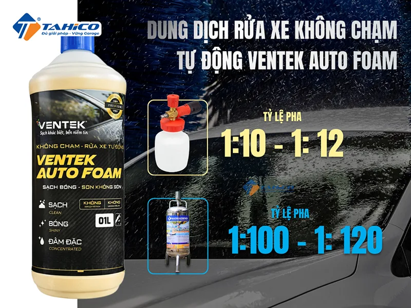 Dung dịch rửa xe không chạm tự động Ventek Auto Foam