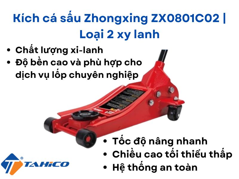 Kích cá sấu Zhongxing 3.5 tấn cho xe gầm thấp ZX0801C02 | Loại 2 xy lanh
