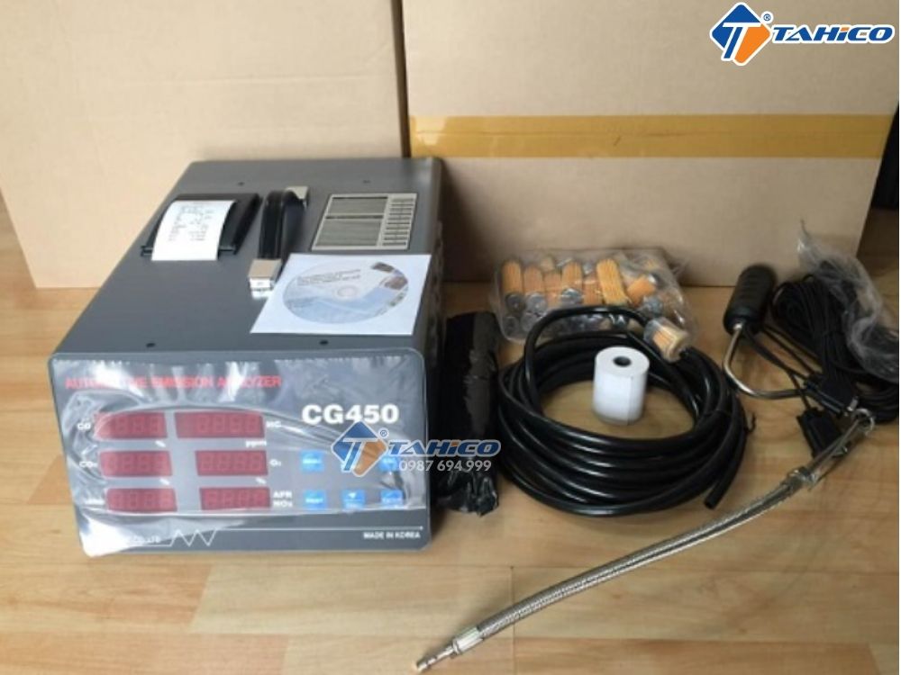 Kiểm tra khí xả động cơ xăng Neomotec CG450 (4 khí)