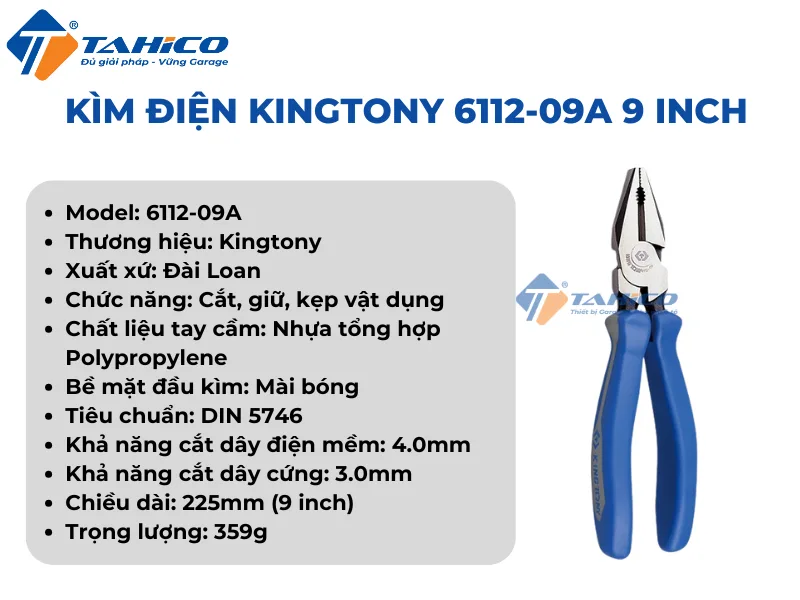 Đặc điểm tính năng Kingtony 6112-09A