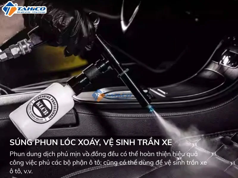 Súng phun hóa chất lốc xoáy, vệ sinh trần xe, KLCB KA-B015