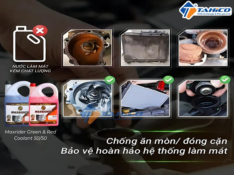 Nước làm mát động cơ Maxrider Green & Red Coolant 50/50