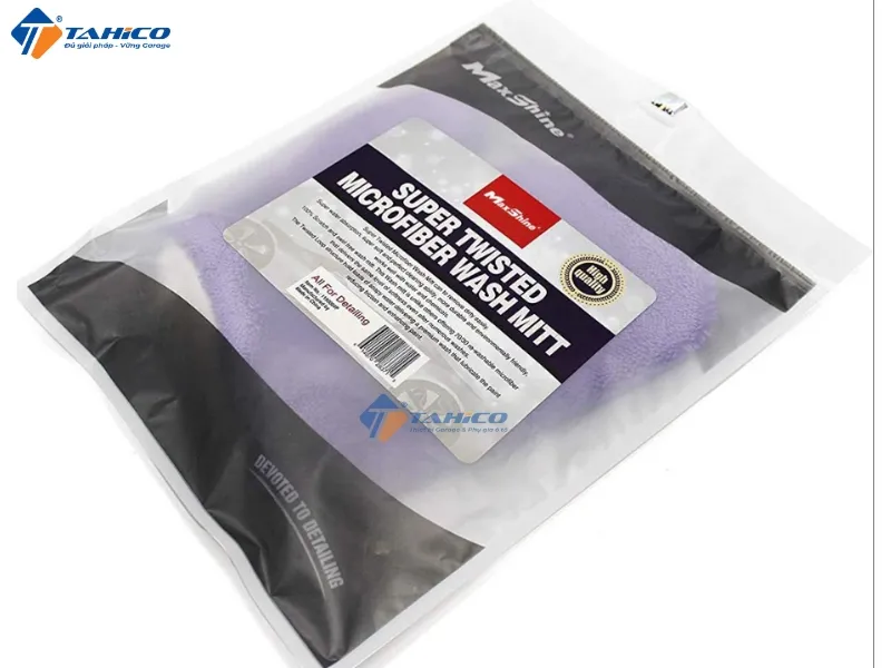 Bao tay rửa xe sợi Microfiber nhỏ Maxshine 1190004P | Màu tím