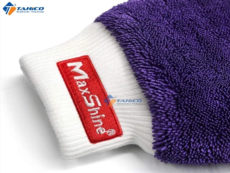 Bao tay rửa xe sợi Microfiber nhỏ Maxshine 1190004P | Màu tím