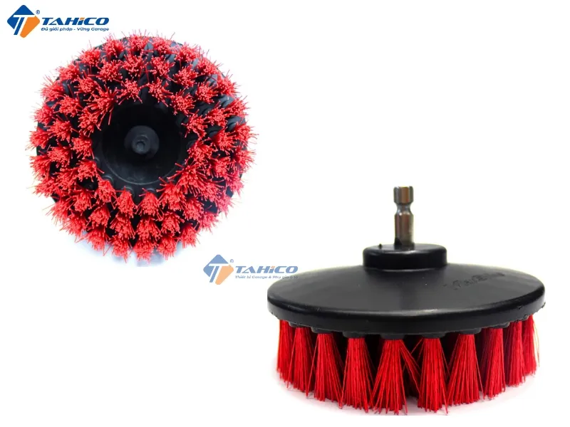 Bàn chải thảm tròn màu đỏ loại 5 inch Maxshine 7011009