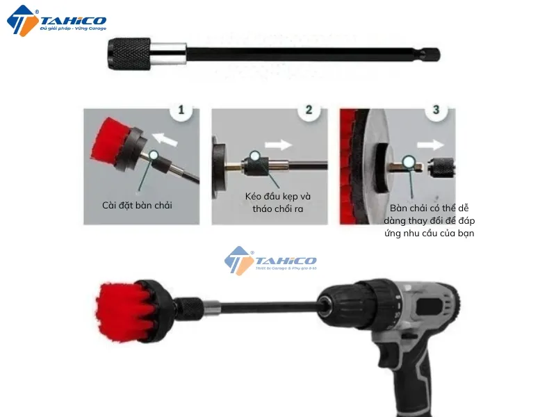 Trục kéo dài cho bàn chải tròn Maxshine 7011021