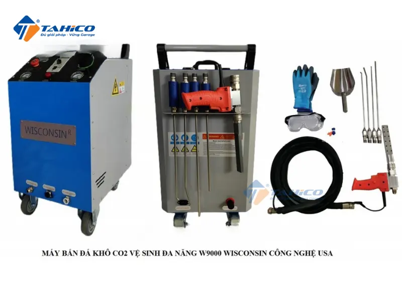 Máy bắn đá khô CO2 Wisconsin W9000 | Vệ sinh xe ô tô