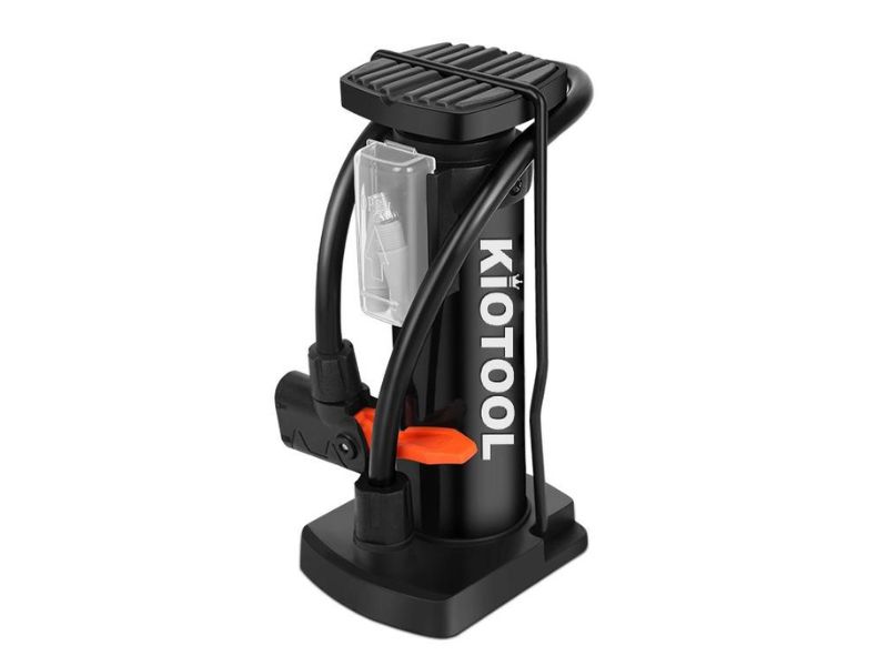 Máy bơm lốp đạp chân Kiotool đầu van đa năng