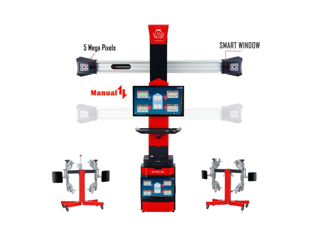Đặc điểm máy cân chỉnh độ chụm bánh xe Lawrence Kubix 5K