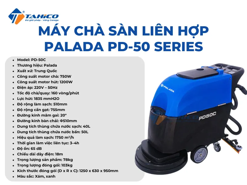 Máy chà sàn liên hợp Palada PD-50 Series