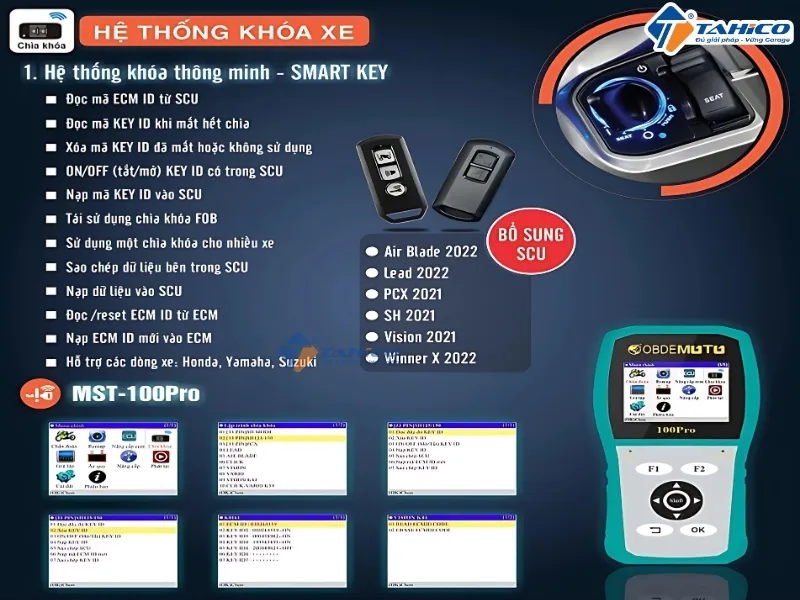 Máy đọc lỗi xe máy Fi Master MST100 Pro | Phiên bản 10.1 2022