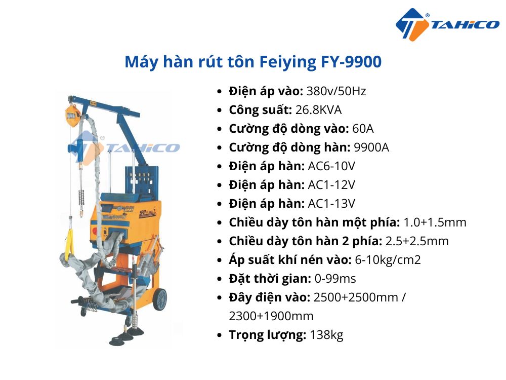 Đặc điểm máy hàn rút tôn Feiying FY-9900/FY-9000A
