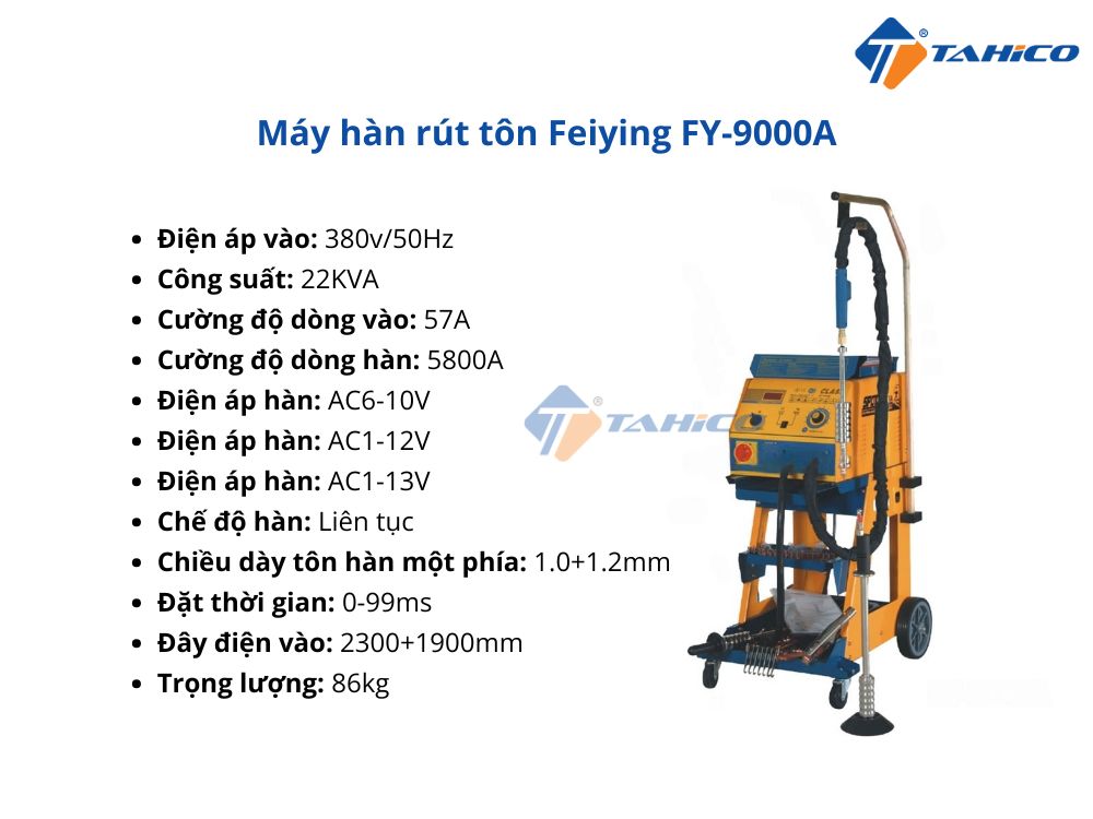 Đặc điểm máy hàn rút tôn Feiying FY-9900/FY-9000A