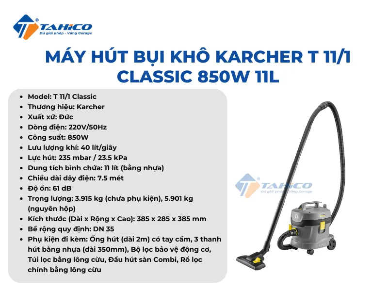 may-hut-bui-kho-karcher-t-11-1-classic-850w-11l