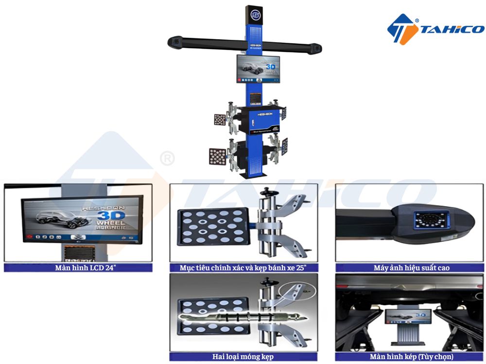 Máy kiểm tra góc đặt bánh xe 3D Heshbon HA-6000