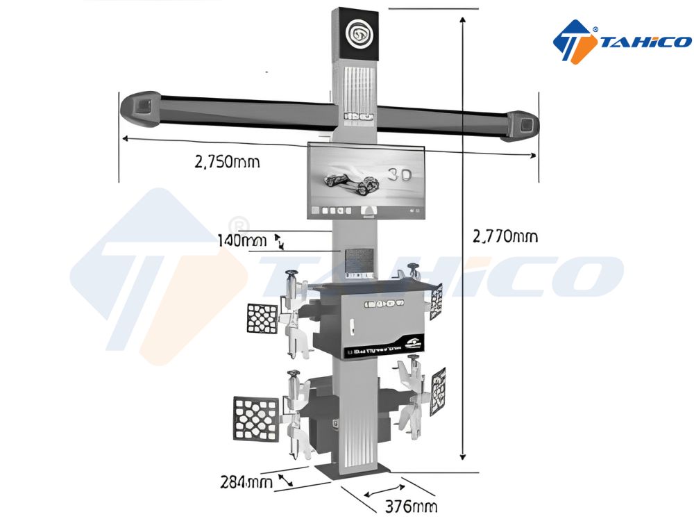 Máy kiểm tra góc đặt bánh xe 3D Heshbon HA-6000