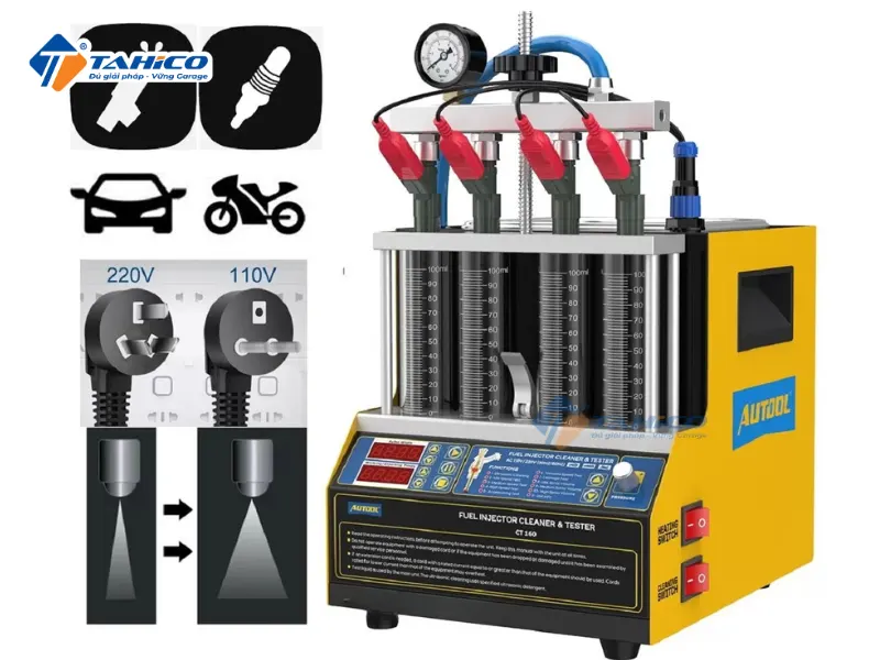 Máy kiểm tra vệ sinh kim phun điện tử Autool CT160