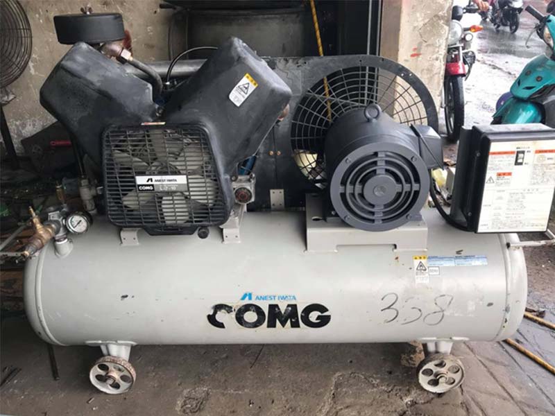Máy nén khí 5hp nội địa Nhật bãi 200 lít áp cao