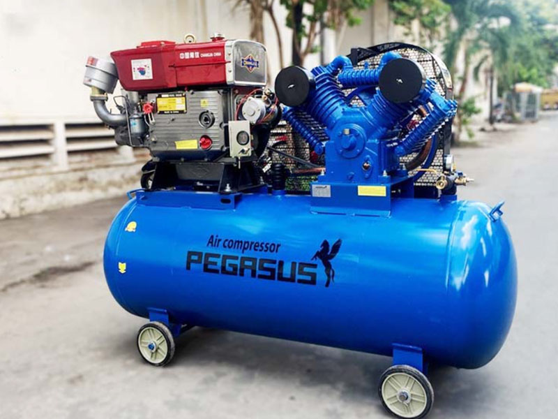 Máy nén khí chạy bằng dầu Diesel 10HP 330 lít 1 cấp
