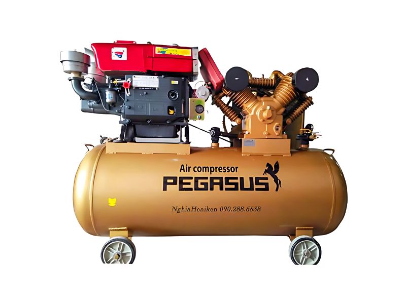 Máy nén khí chạy bằng dầu Diesel 10HP 500 lít 1 cấp