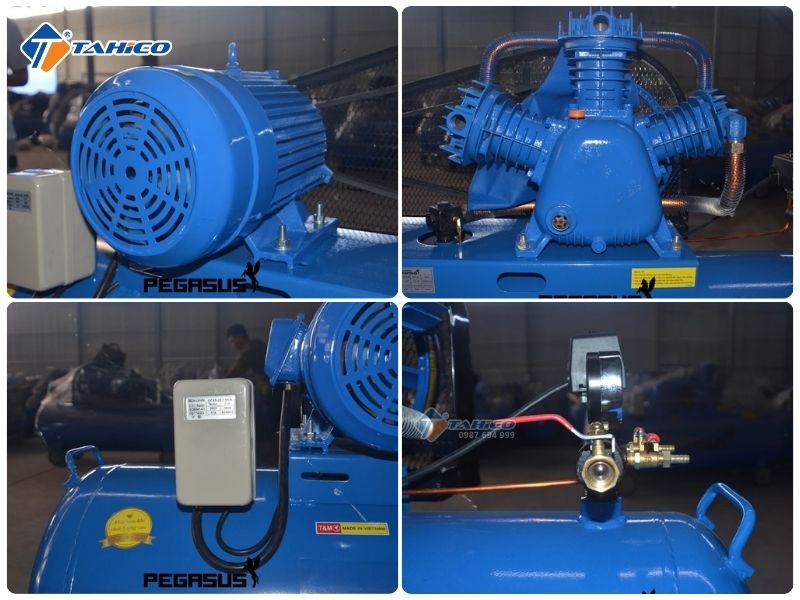 Máy nén khí dây đai Pegasus 10HP 2 cấp