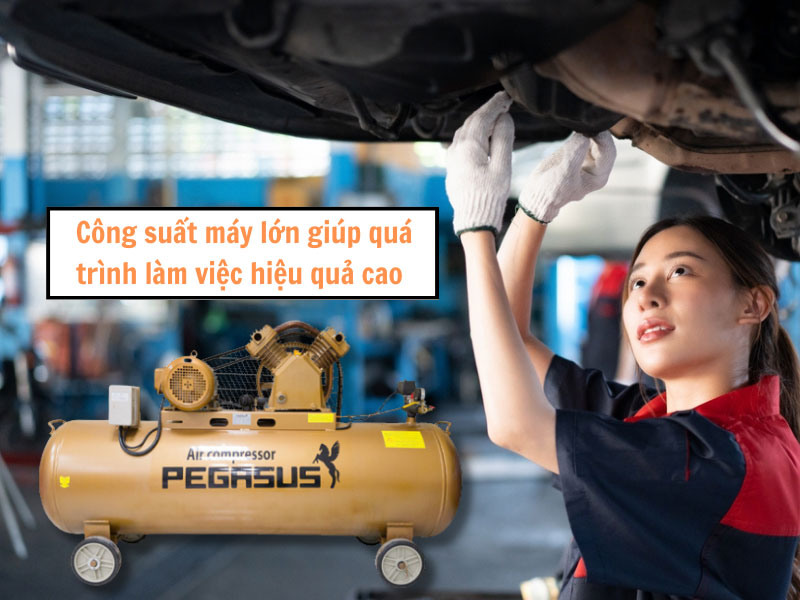 Máy nén khí dây đai Pegasus 3HP 120 lít 1 cấp