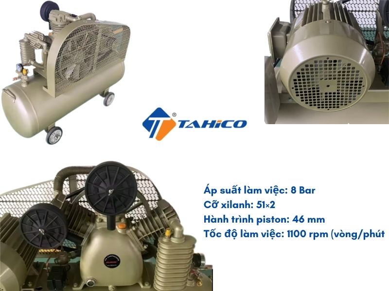 Máy nén khí JUCAI AV1208 1,1 kW (1,5 HP) 8 Bar 60L