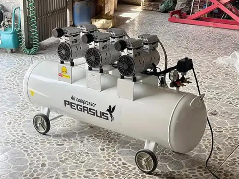 Máy nén khí không dầu giảm âm Pegasus 3HP 120 lít