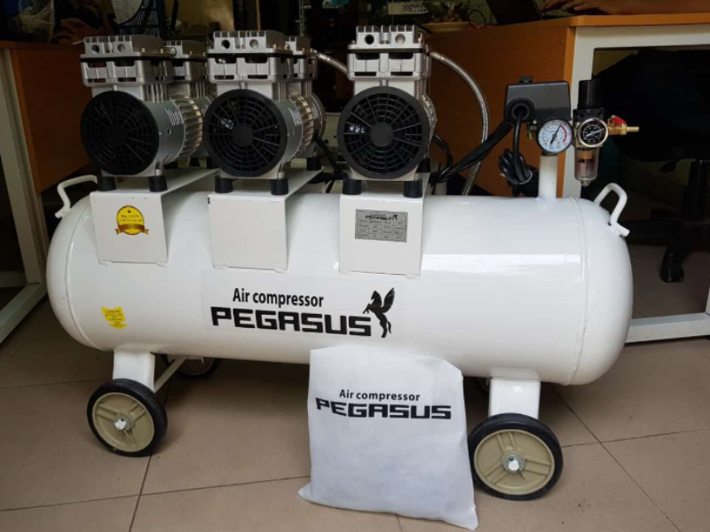 Máy nén khí không dầu giảm âm Pegasus 3HP 70 lít