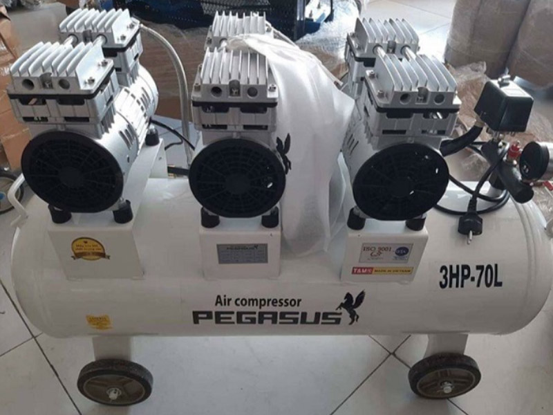 Máy nén khí không dầu giảm âm Pegasus 3HP 70 lít