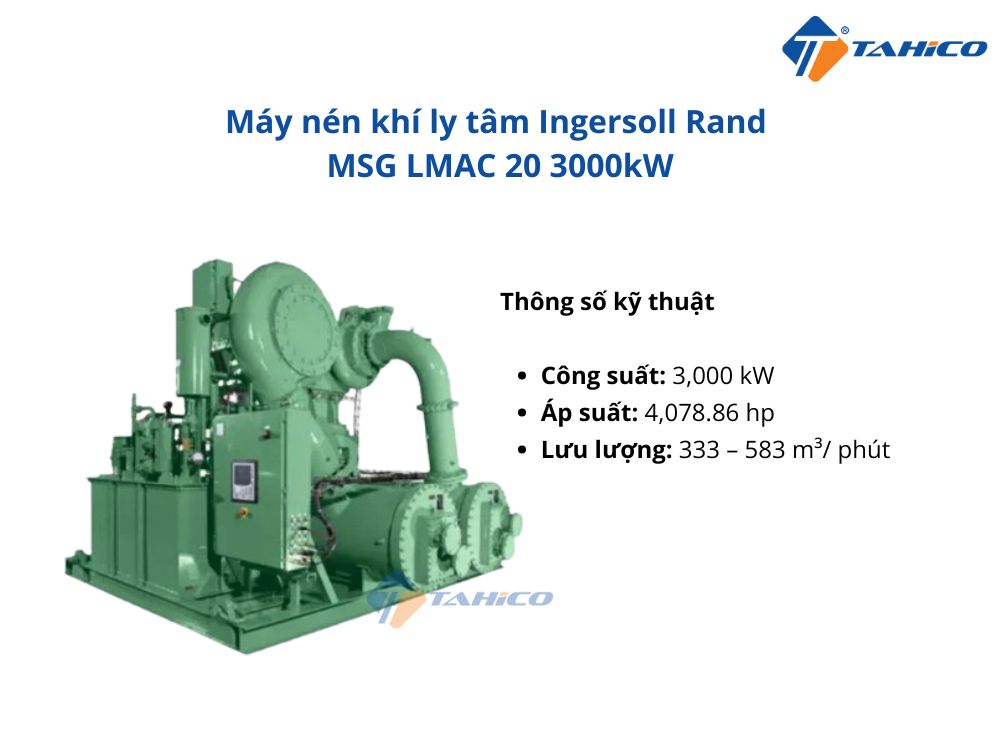 Ingersoll Rand MSG LMAC 20 tiết kiệm cho hệ thống ASU nhỏ và vừa
