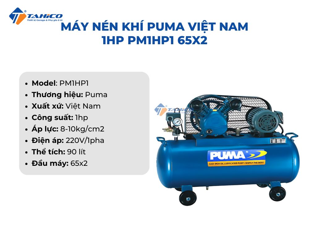 Máy nén khí Puma Việt Nam 1hp 51×2 65×2