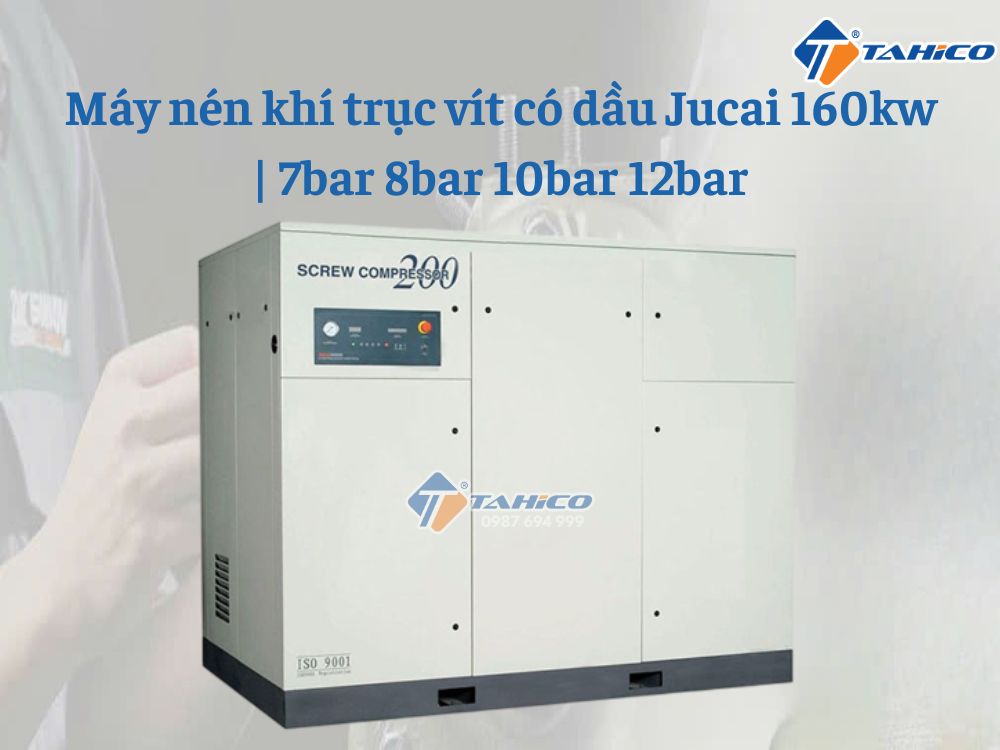 Máy nén khí trục vít có dầu Jucai 160kW