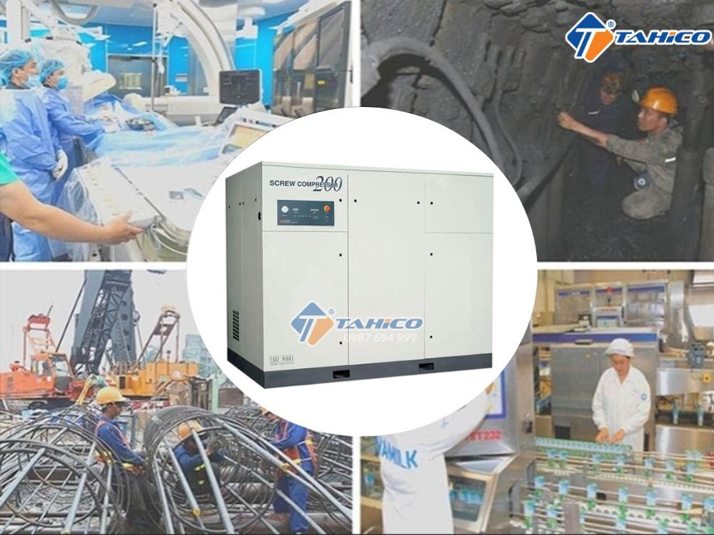 Máy nén khí trục vít có dầu Jucai 160kW