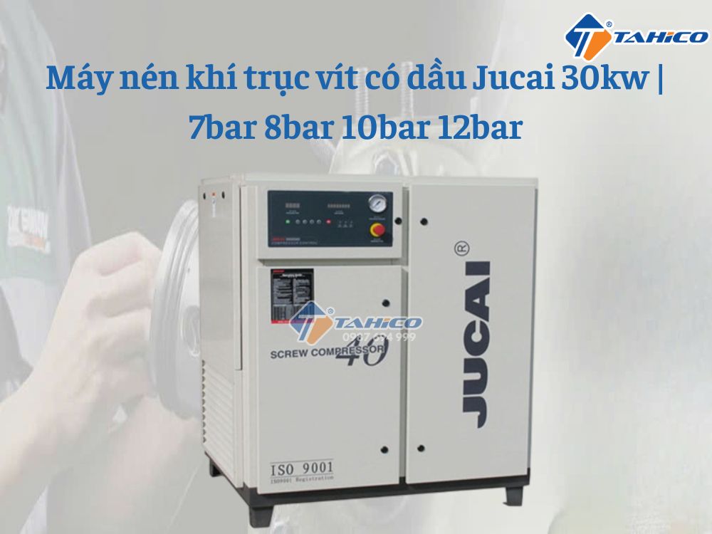Máy nén khí trục vít có dầu Jucai 30kW
