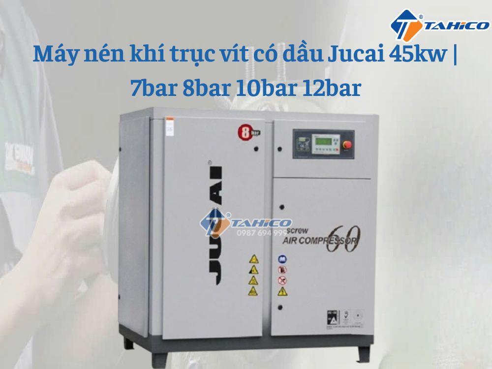 Máy nén khí trục vít có dầu Jucai 45kW