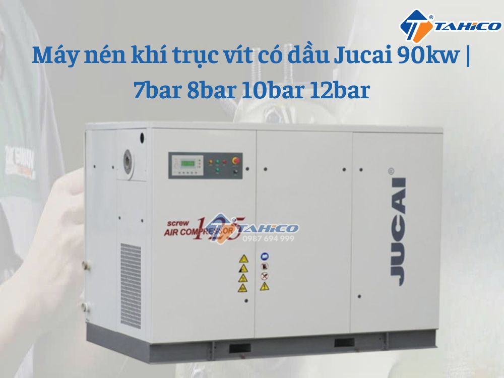 Máy nén khí trục vít có dầu Jucai 90kW