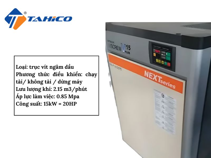 Máy nén khí trục vít ngâm dầu Hitachi OSP-15M5AN2-L