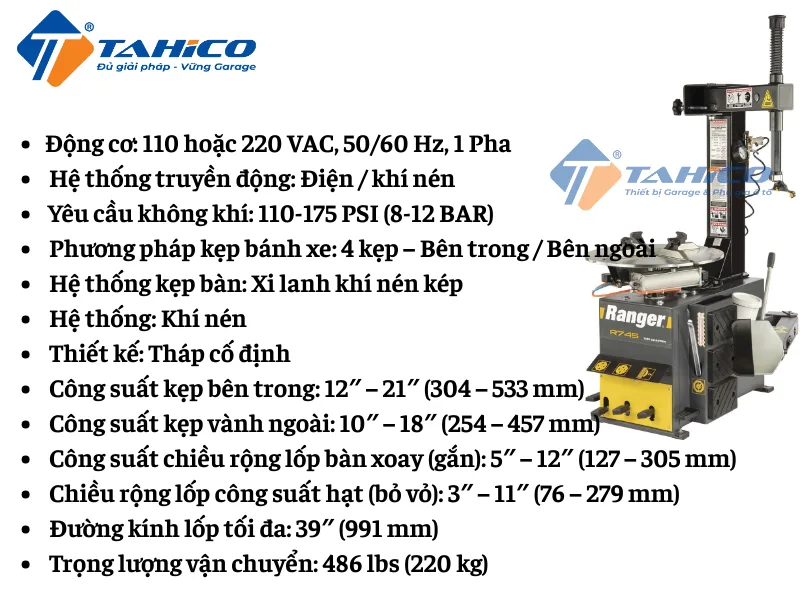 Đặc điểm tính năng BendPak R745